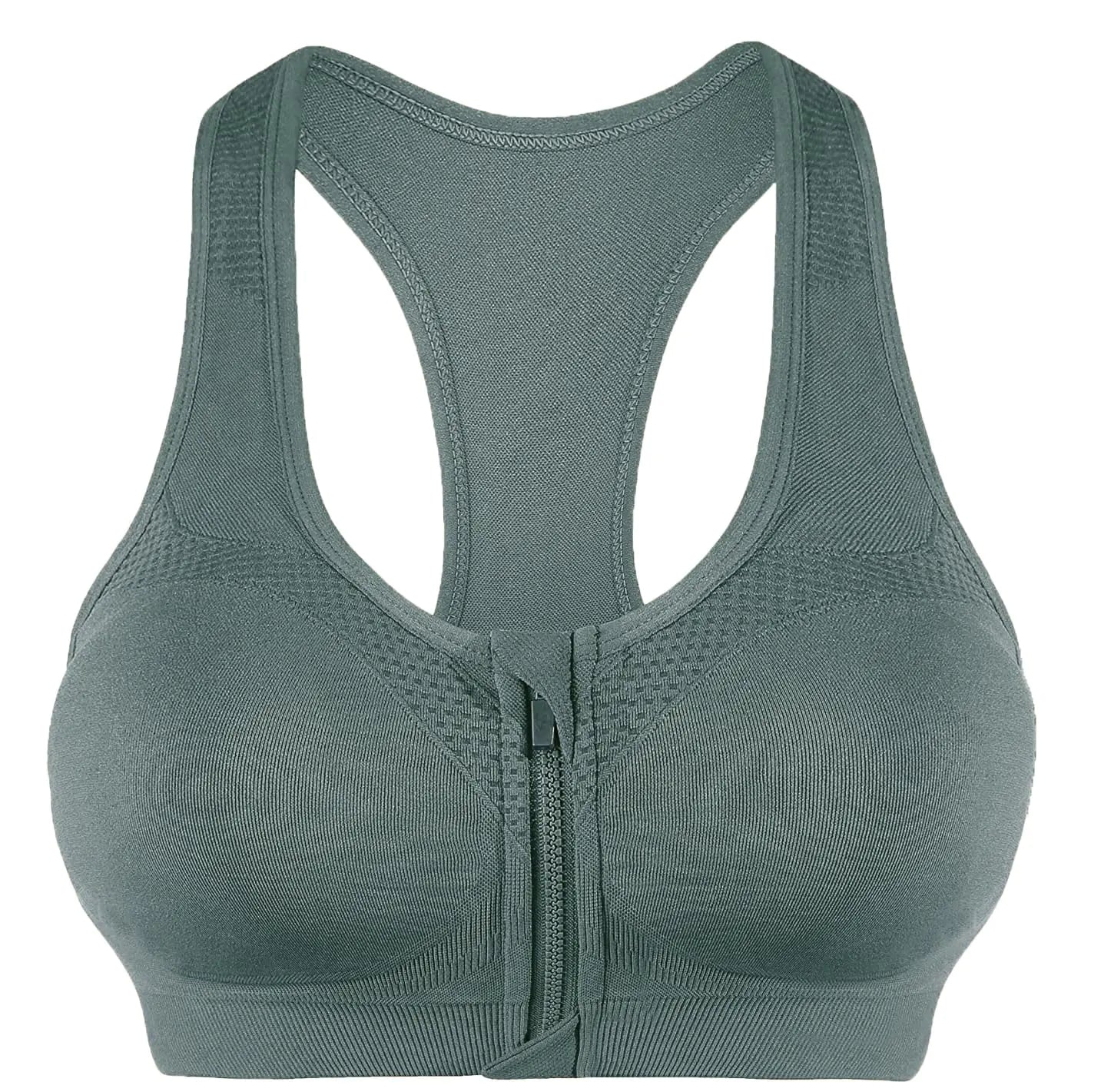 Women's Zip Front Sports Bra
