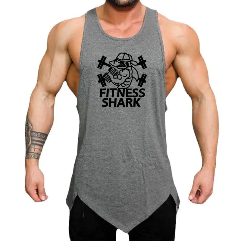 Breathable Loose Cotton Men's Gym Vest for Casual Wear