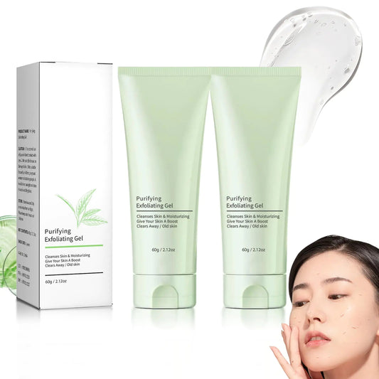 Purifying Exfoliating Gel 2PCS Body Exfoliating Scrub and Deep Cleansing Face Gel