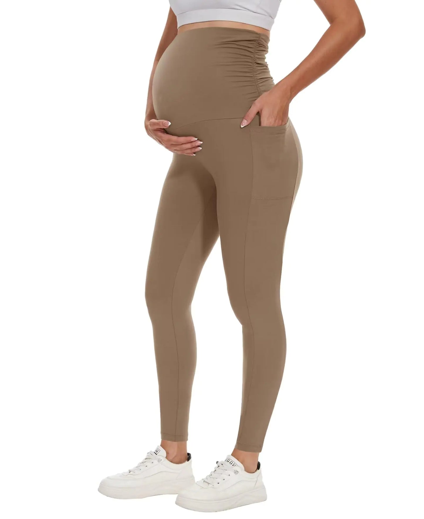 Women's Maternity Leggings Over The Belly-High Waisted Pregnancy Yoga Pants