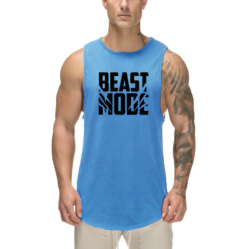 Men's Breathable Polyester Gym Vest for Daily Wear