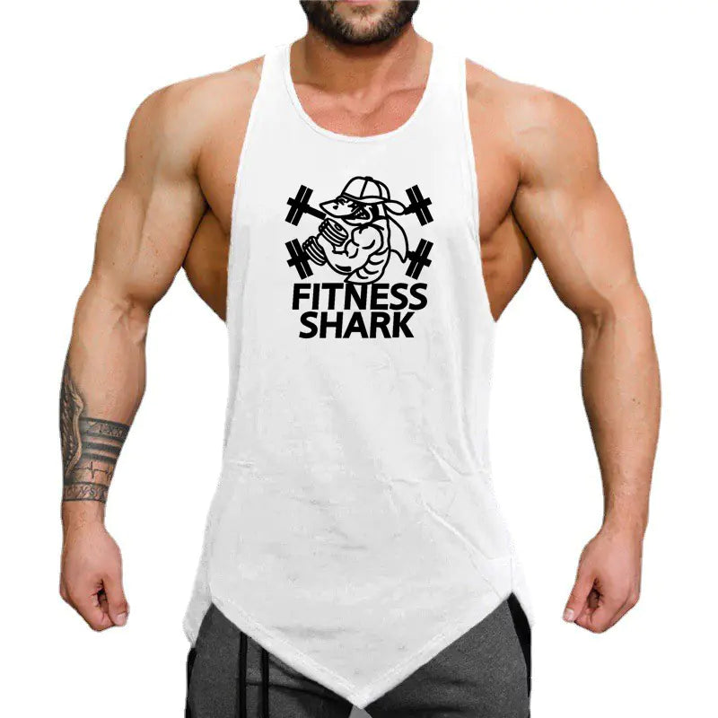 Breathable Loose Cotton Men's Gym Vest for Casual Wear